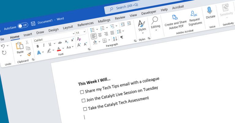 Checkboxes on word document