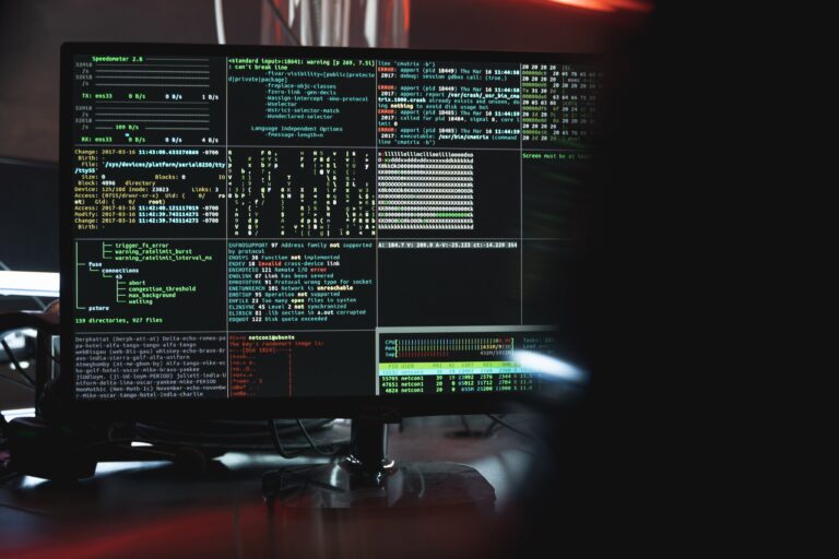 Cybersecurity computer screen
